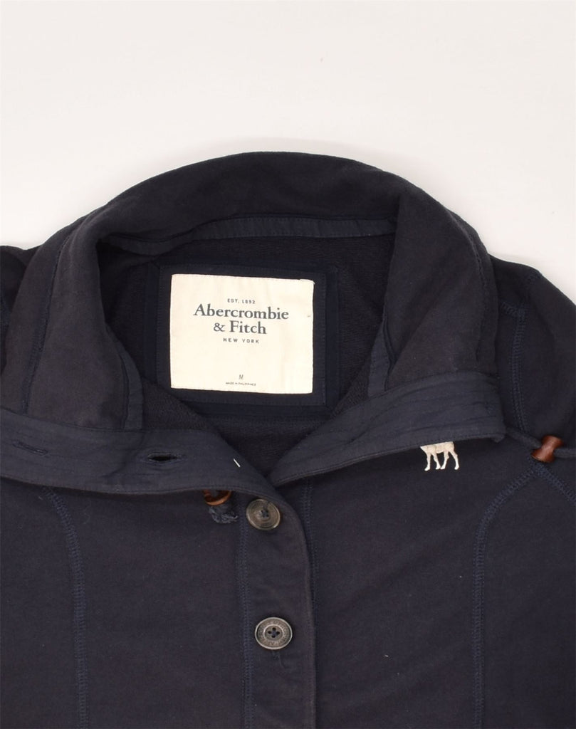 ABERCROMBIE & FITCH Womens Bomber Jacket UK 12 Medium Navy Blue Cotton | Vintage Abercrombie & Fitch | Thrift | Second-Hand Abercrombie & Fitch | Used Clothing | Messina Hembry 