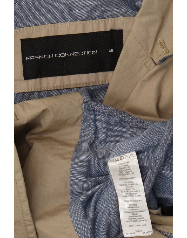 French Connection Mens Utility Jacket UK 40 Large Beige Cotton