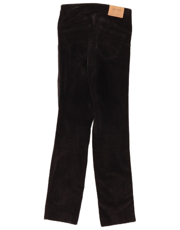 Carrera Womens 753 Straight Corduroy Trousers W28 L33 Black Cotton