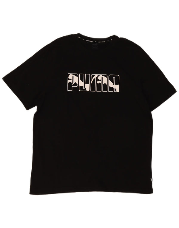 Puma Mens Graphic T-Shirt Top XL Black