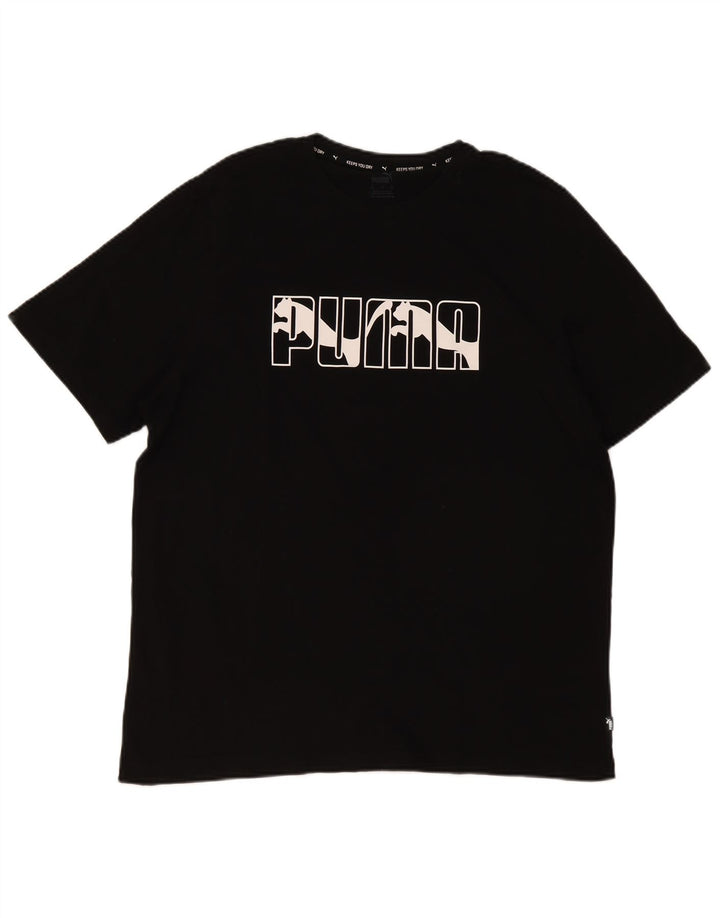 Puma Mens Graphic T-Shirt Top XL Black