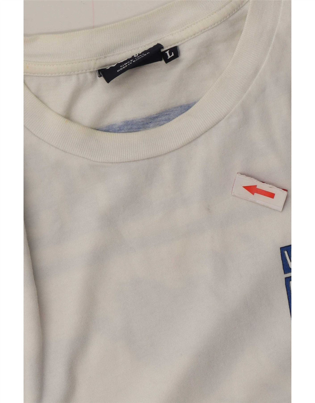 Weird Fish Mens Graphic T-Shirt Top Large White Cotton