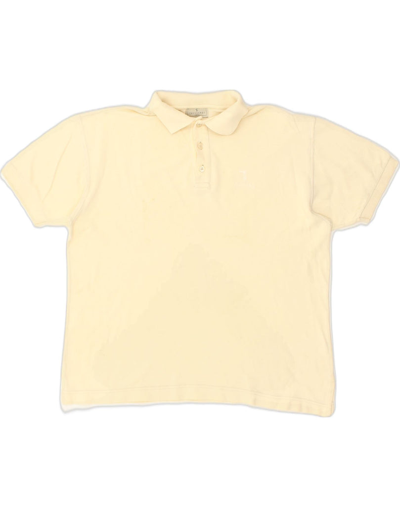 TRUSSARDI Mens Polo Shirt Medium Yellow Cotton | Vintage Trussardi | Thrift | Second-Hand Trussardi | Used Clothing | Messina Hembry 