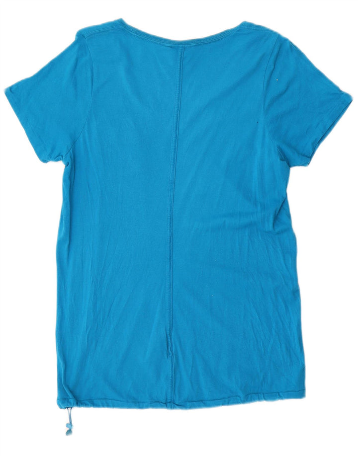 Nike Womens T-Shirt Top UK 14 Medium Blue Cotton
