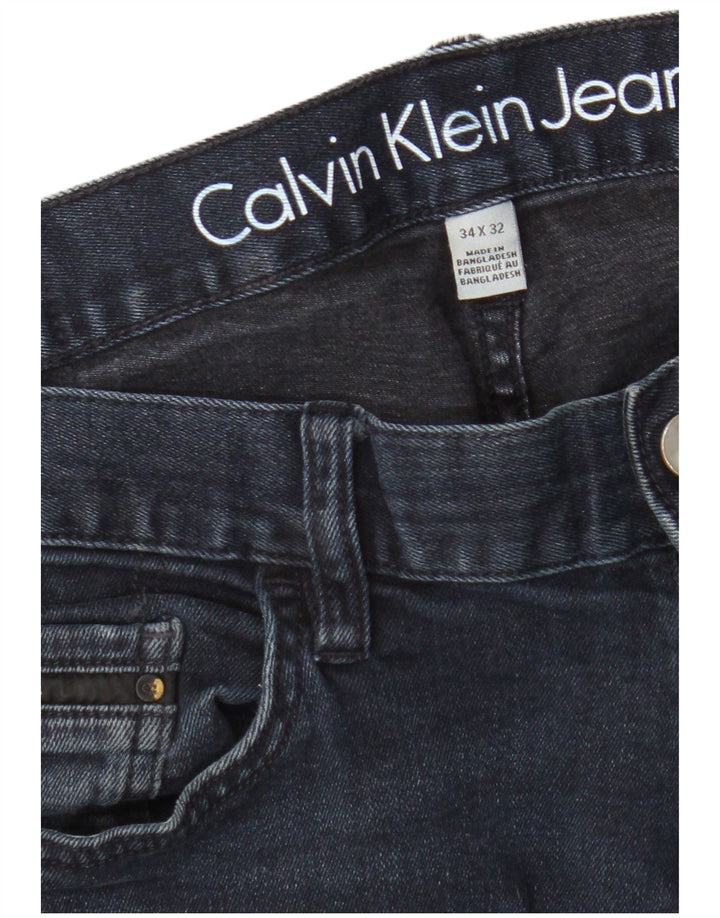 Calvin Klein Mens Slim Jeans W34 L32 Navy Blue
