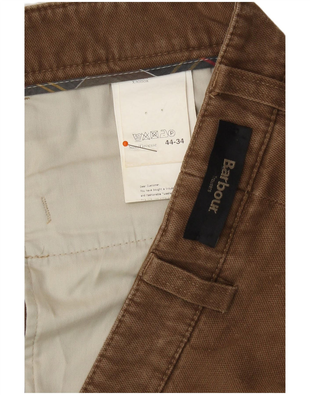 Barbour Mens Straight Suit Trousers W44 L31 Beige