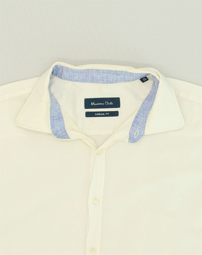 MASSIMO DUTTI Mens Casual Fit Classic Fit Shirt XL White Cotton | Vintage Massimo Dutti | Thrift | Second-Hand Massimo Dutti | Used Clothing | Messina Hembry 