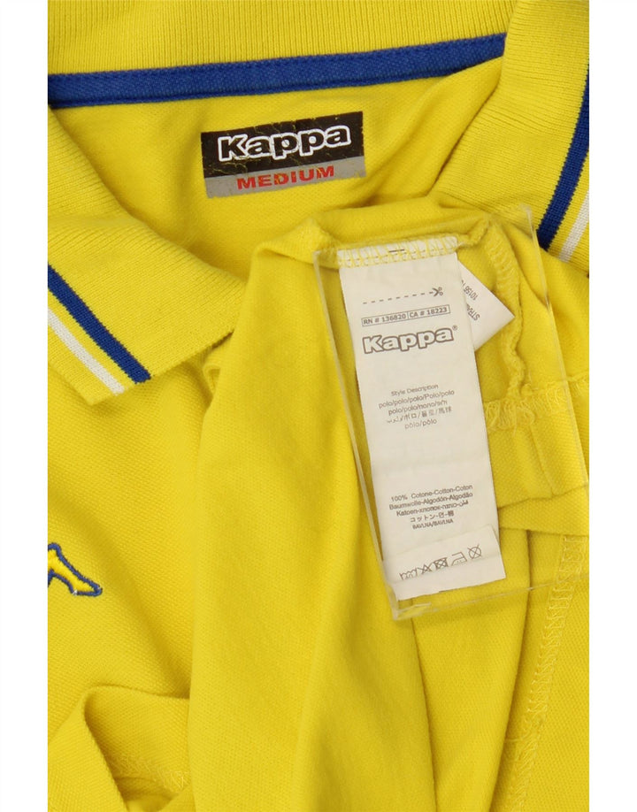 Kappa Mens Polo Shirt Medium Yellow Cotton