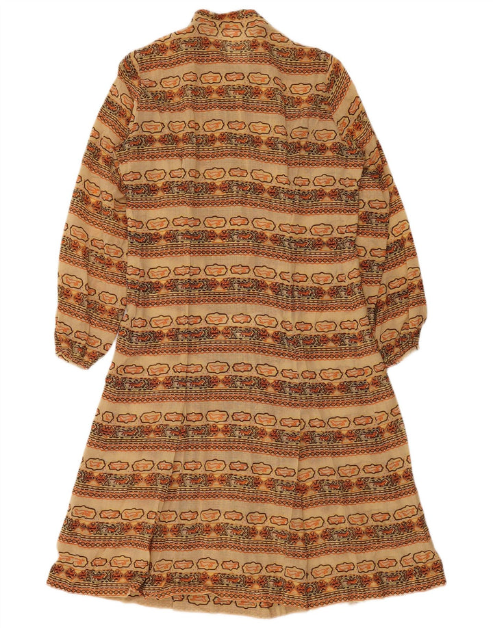 Vintage Womens A-Line Dress UK 12 Medium Multicoloured Fair Isle