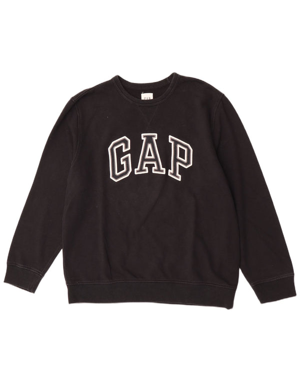 Gap Mens Graphic Sweatshirt Jumper XL Black Cotton
