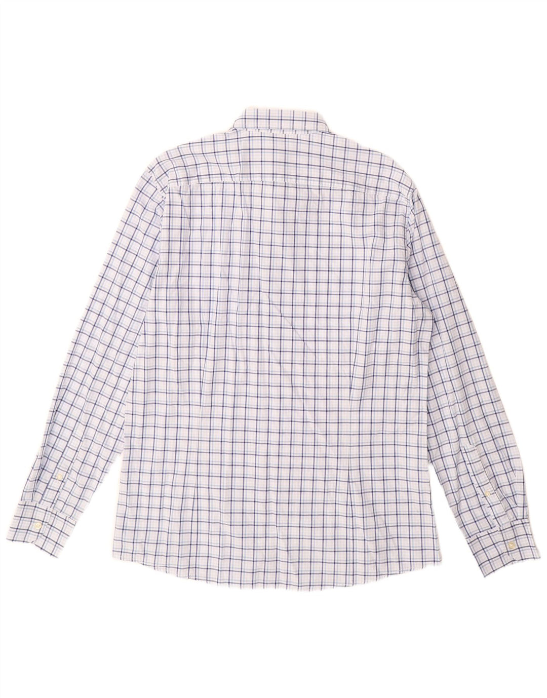 Benetton Mens Shirt XL Blue Check Cotton