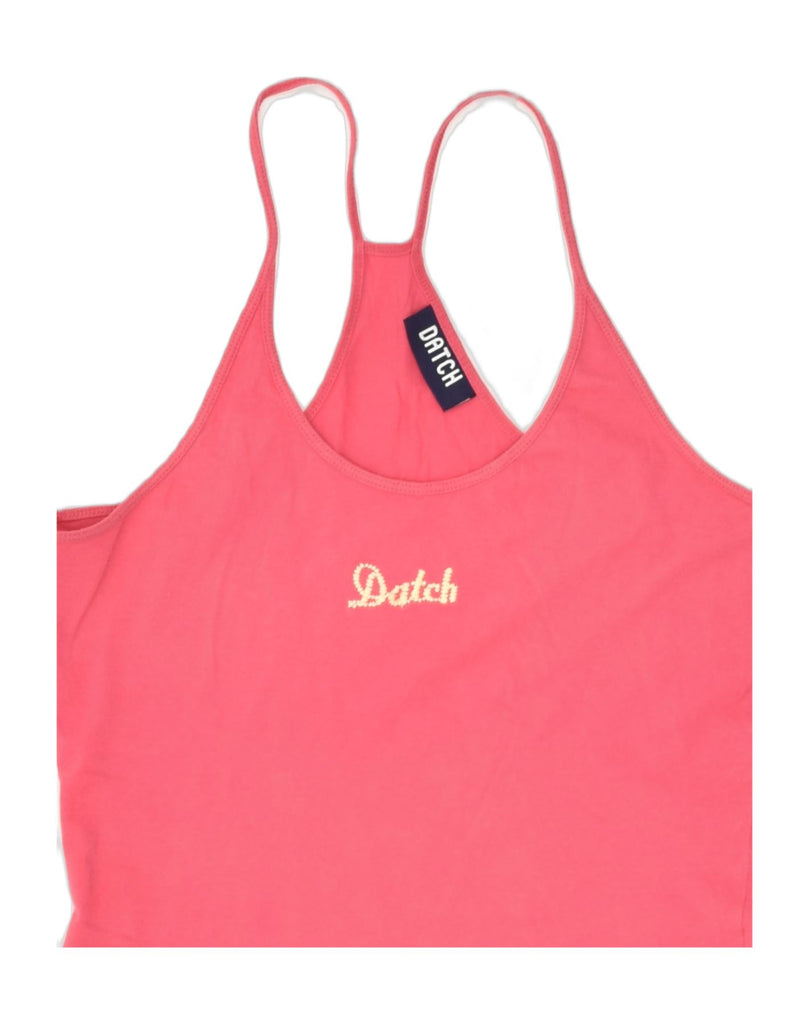 DATCH Womens Cami Top UK 6 XS Pink Cotton | Vintage Datch | Thrift | Second-Hand Datch | Used Clothing | Messina Hembry 