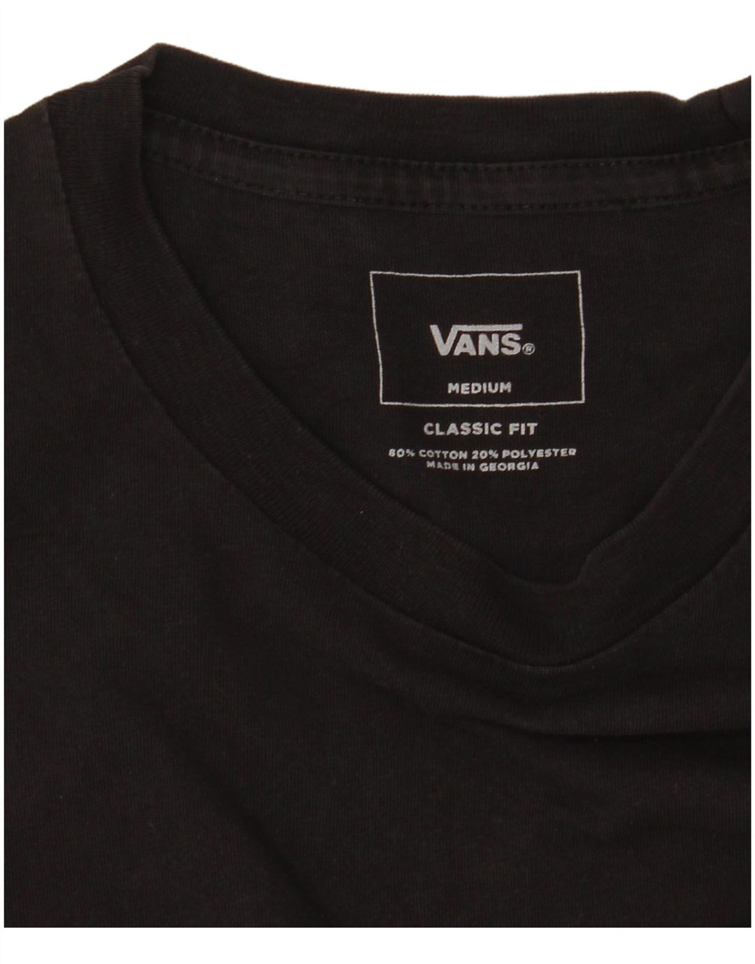 VANS Mens Classic Fit T-Shirt Top Medium Grey Colourblock Cotton
