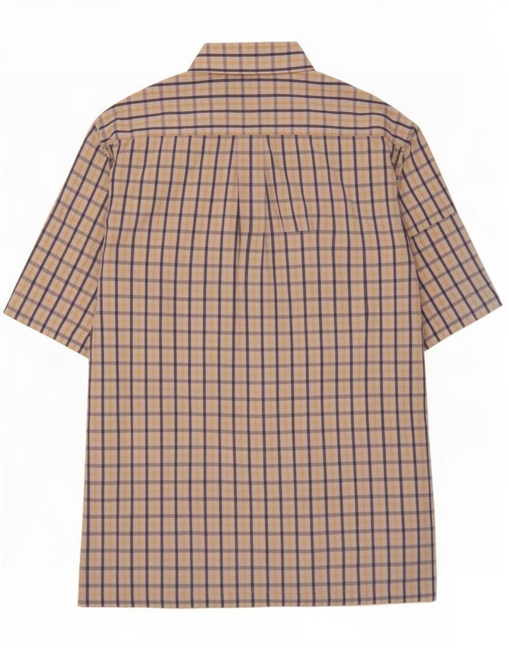 Timberland Mens Short Sleeve Shirt Medium Multicoloured Check Cotton