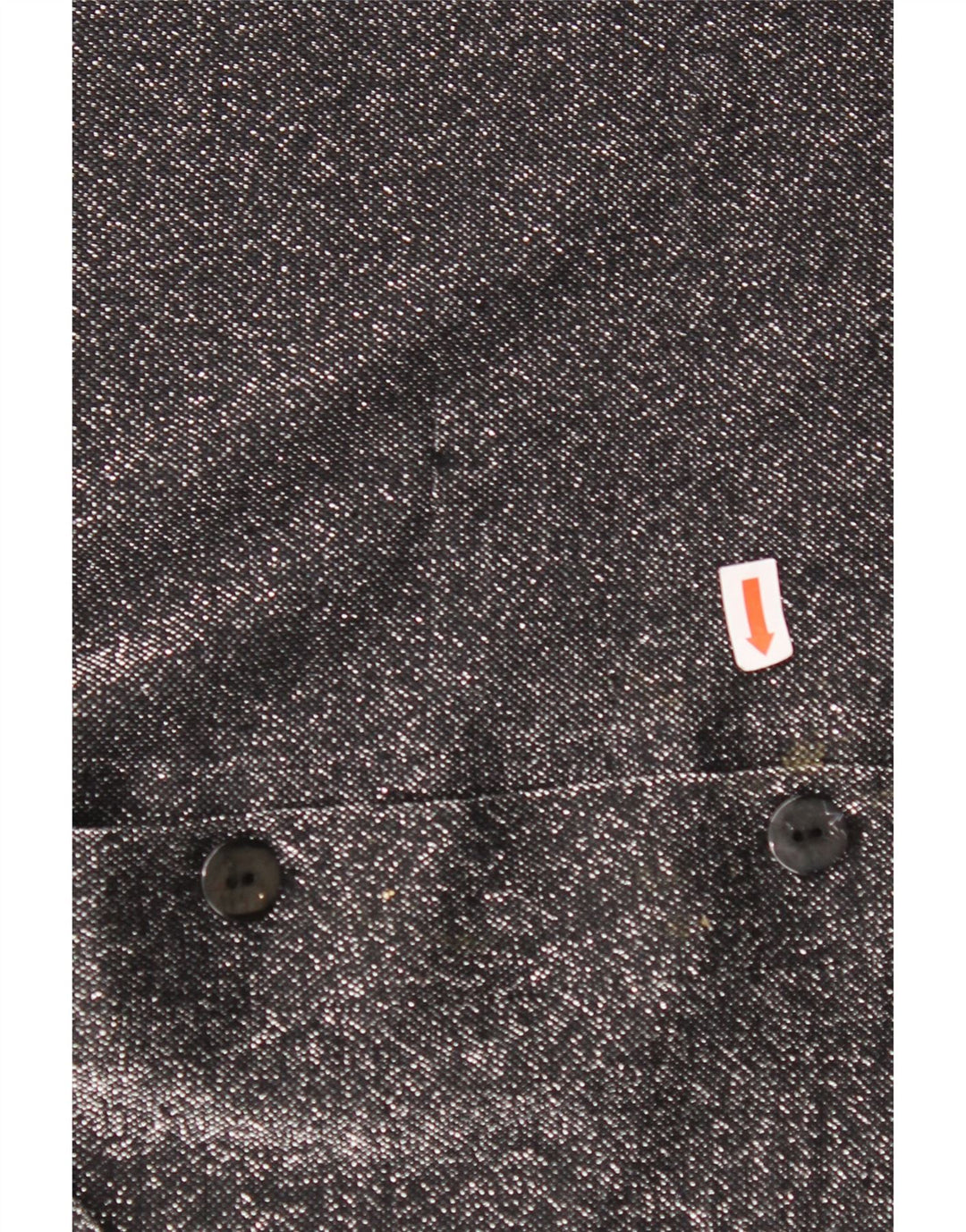 VINTAGE Womens Oversized Shirt Blouse UK 16 Large Black Flecked Polyester