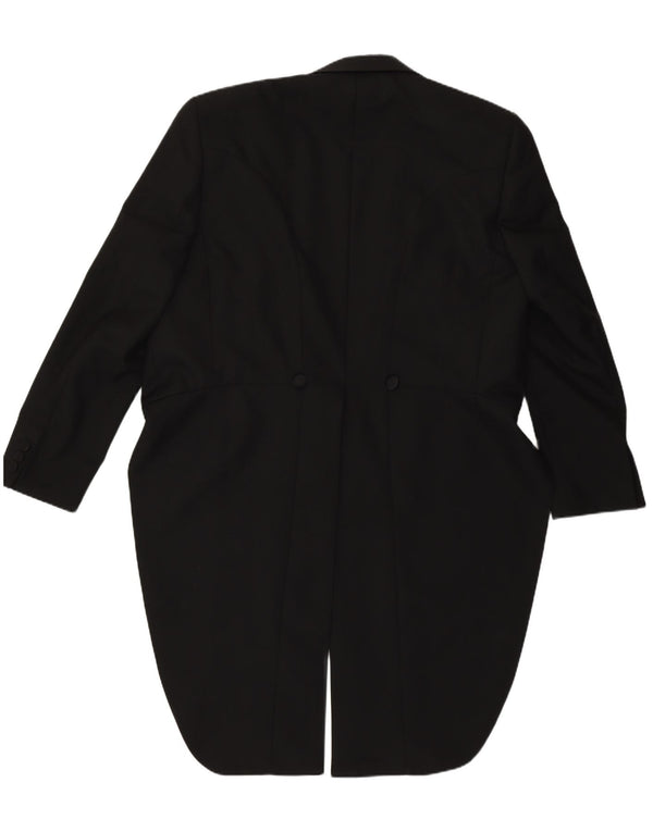 Vintage Mens Tailcoat Blazer Jacket EU 50 Large Black Polyester