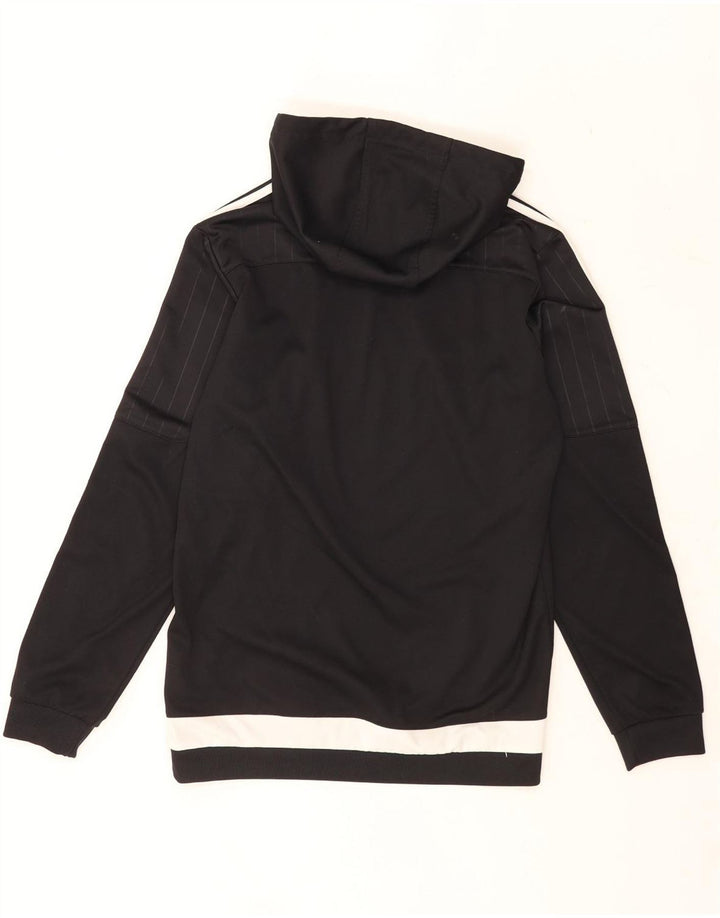 Adidas Mens Hoodie Jumper Small Black Colourblock Polyester