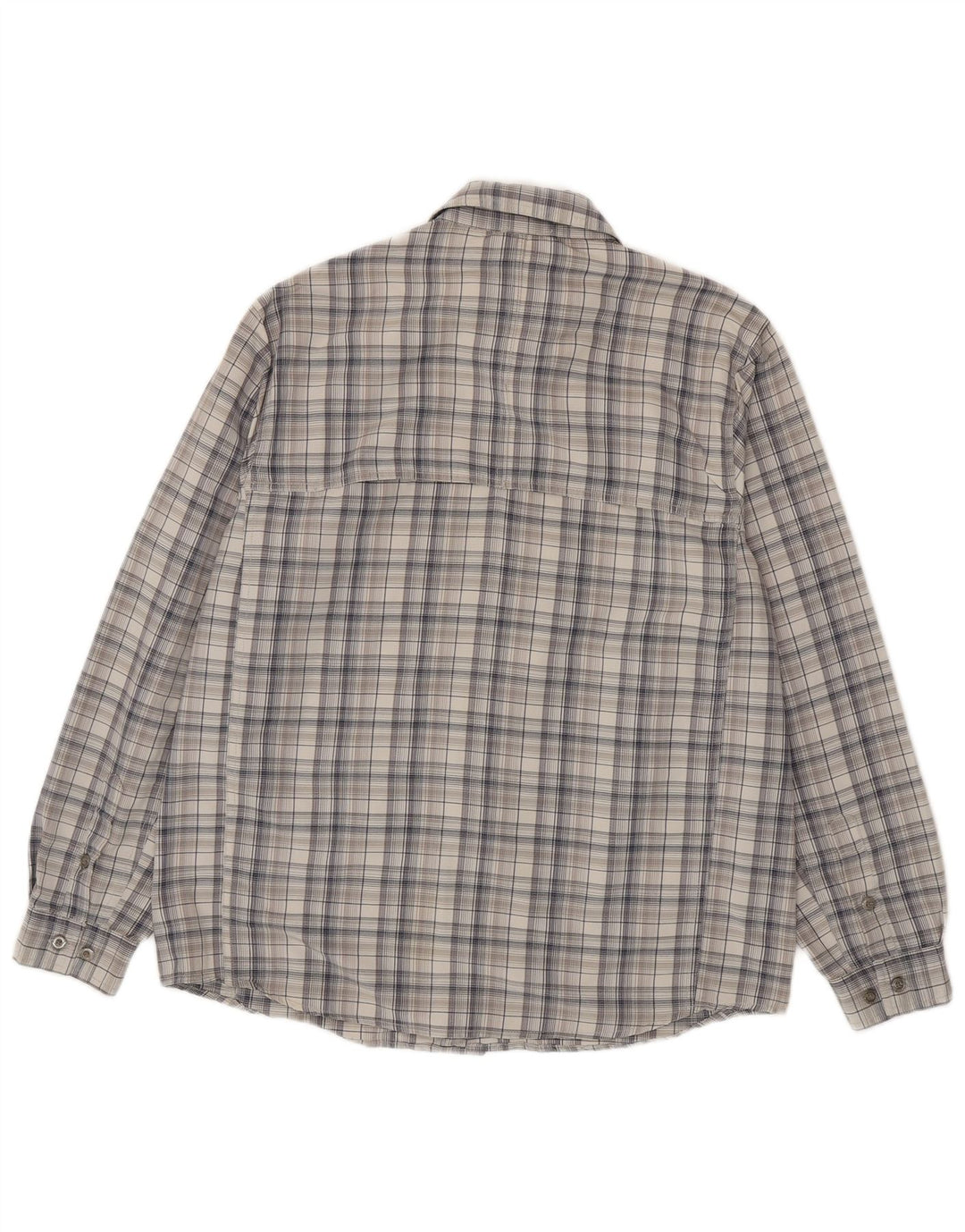 The North Face Mens Shirt Medium Grey Check Cotton