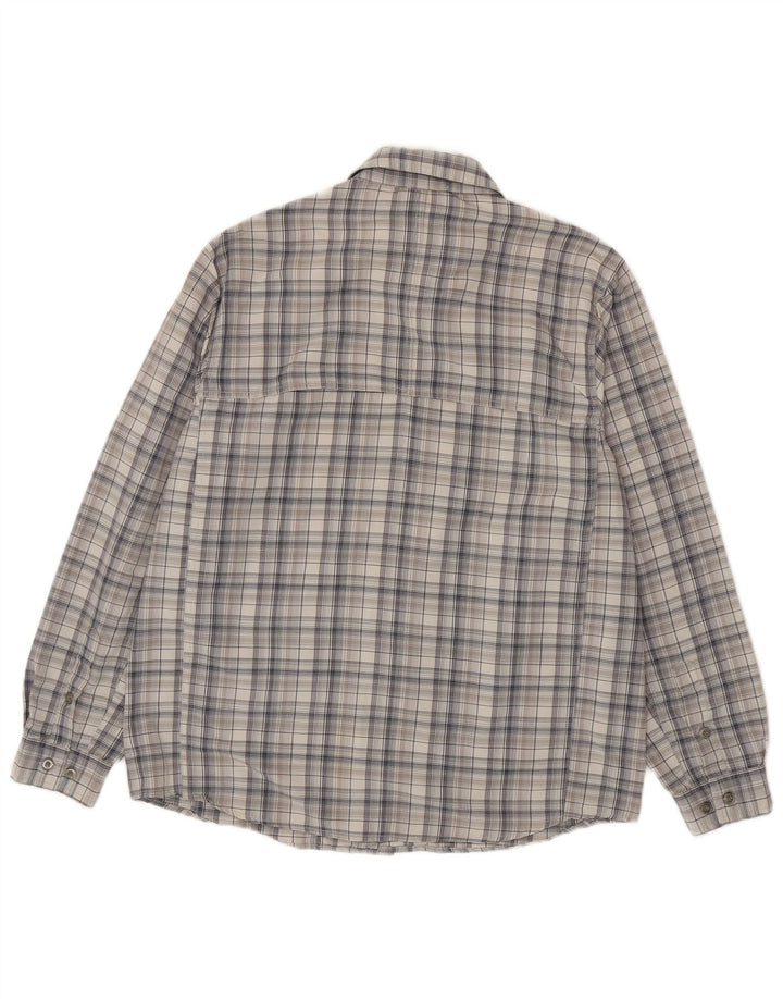 The North Face Mens Shirt Medium Grey Check Cotton