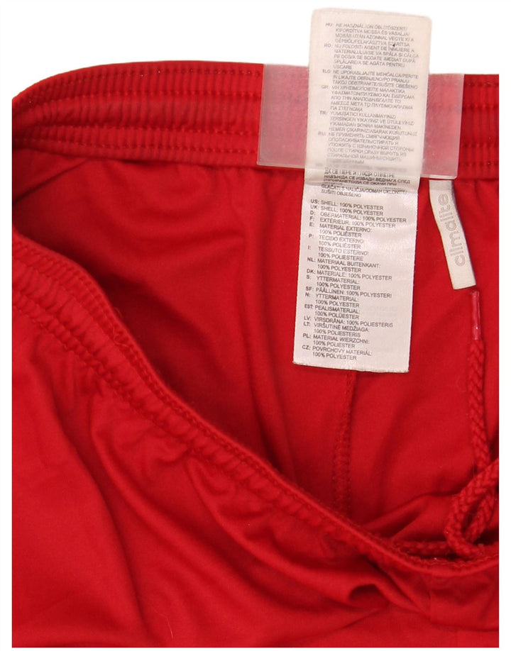 Adidas Mens Climalite Sport Shorts Small Red Polyester