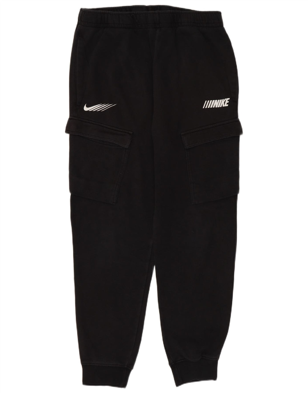 Nike Mens Graphic Cargo Tracksuit Trousers Joggers Medium  Black Cotton