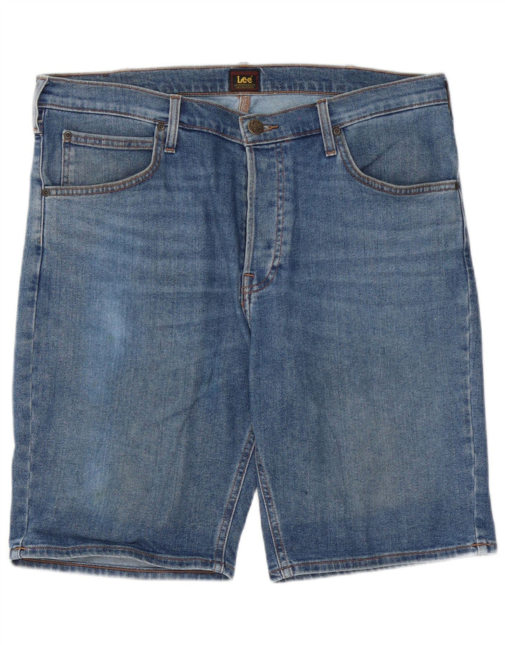 Lee Mens 5 Pocket Short Denim Shorts W36 Large Blue Cotton