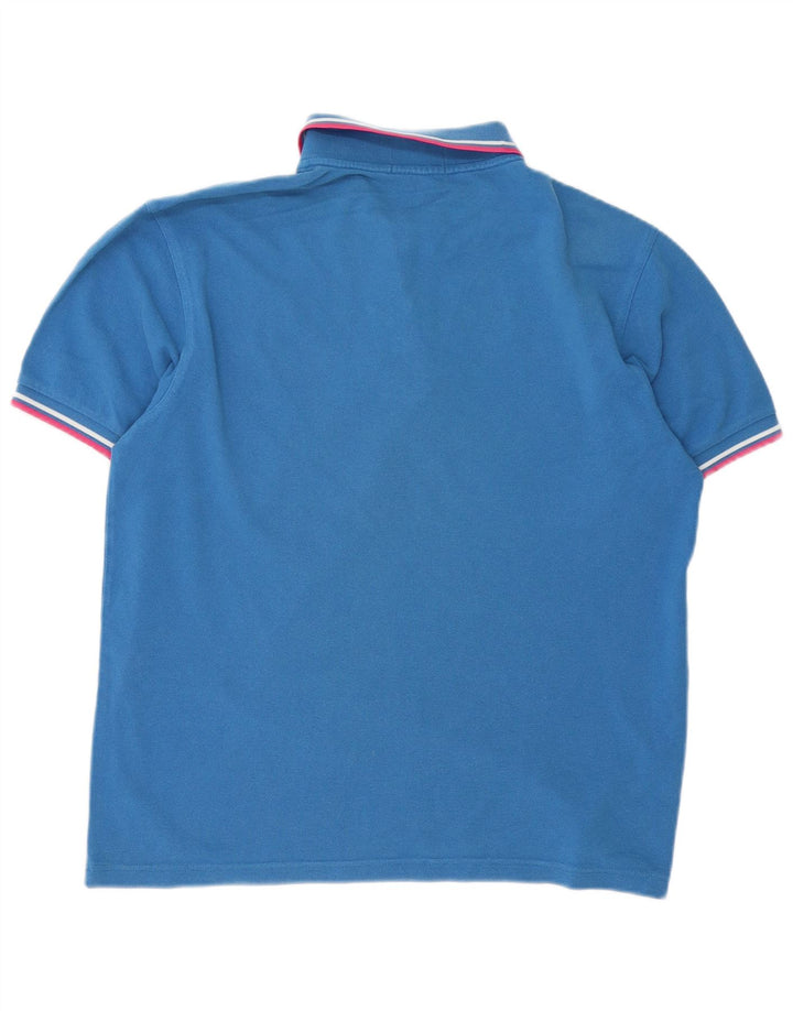 Fred Perry Mens Polo Shirt Large Blue Cotton