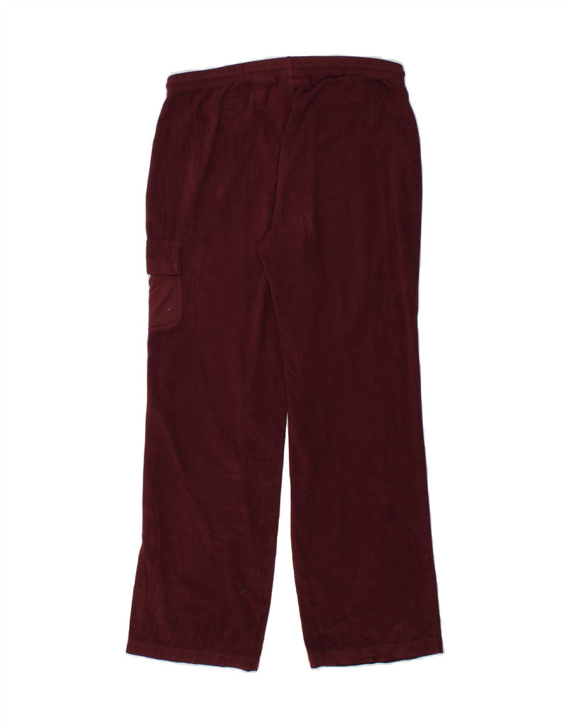 COLUMBIA Womens Tracksuit Trousers UK 14 Medium  Burgundy Polyester Vintage Columbia and Second-Hand Columbia from Messina Hembry 