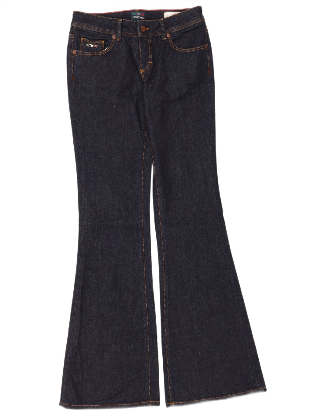 Jean's West Womens Flared Jeans W28 L34 Navy Blue Cotton