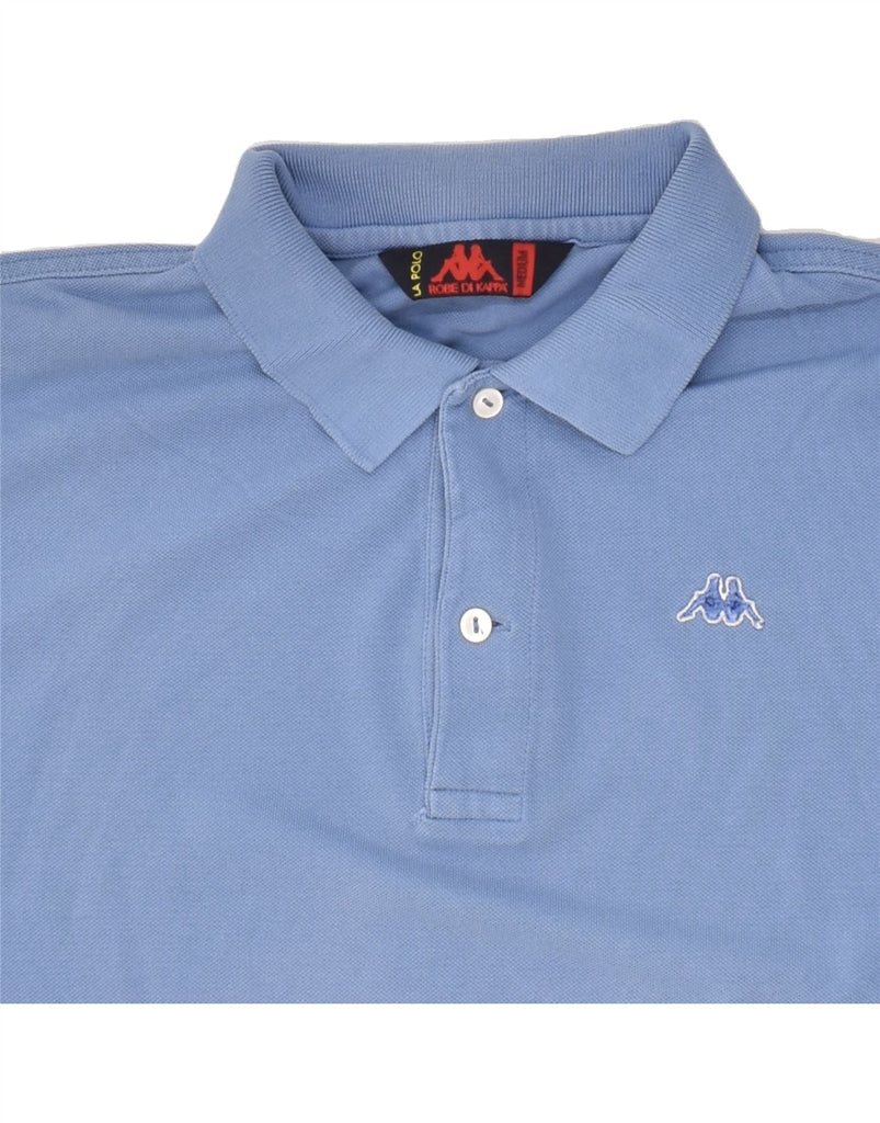 KAPPA Mens Polo Shirt Medium Blue Cotton Vintage Kappa and Second-Hand Kappa from Messina Hembry 