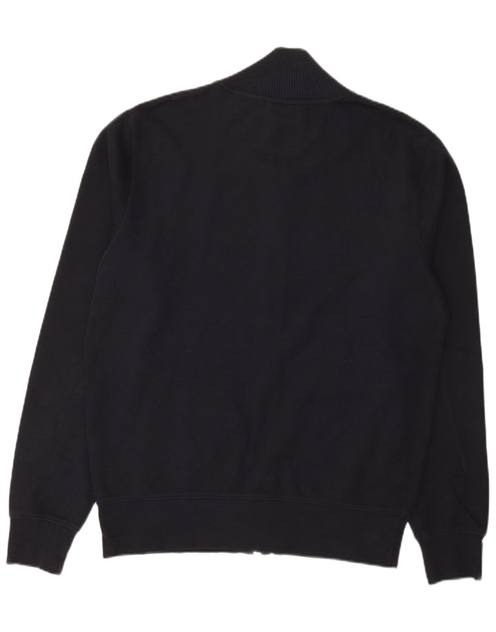 Gant Mens Full Zip Cardigan Sweater Large Navy Blue Cotton