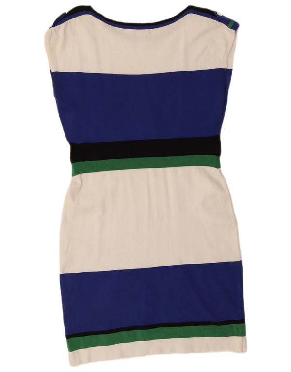 Karen Millen Womens Oversized Sheath Dress US 4 Small Multicoloured Striped