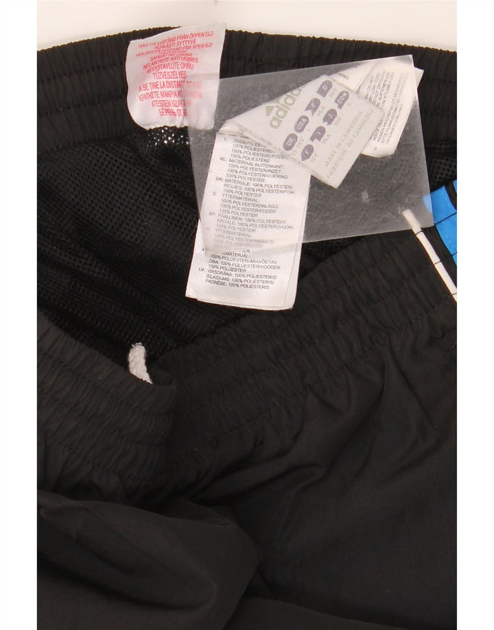 ADIDAS Boys Tracksuit Trousers Joggers 13-14 Years Black Polyester