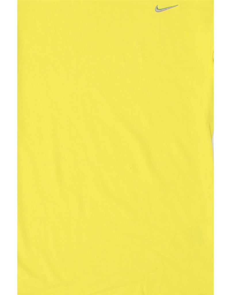 NIKE Womens Dri Fit T-Shirt Top UK 6 XS Yellow Cotton Vintage Nike and Second-Hand Nike from Messina Hembry 