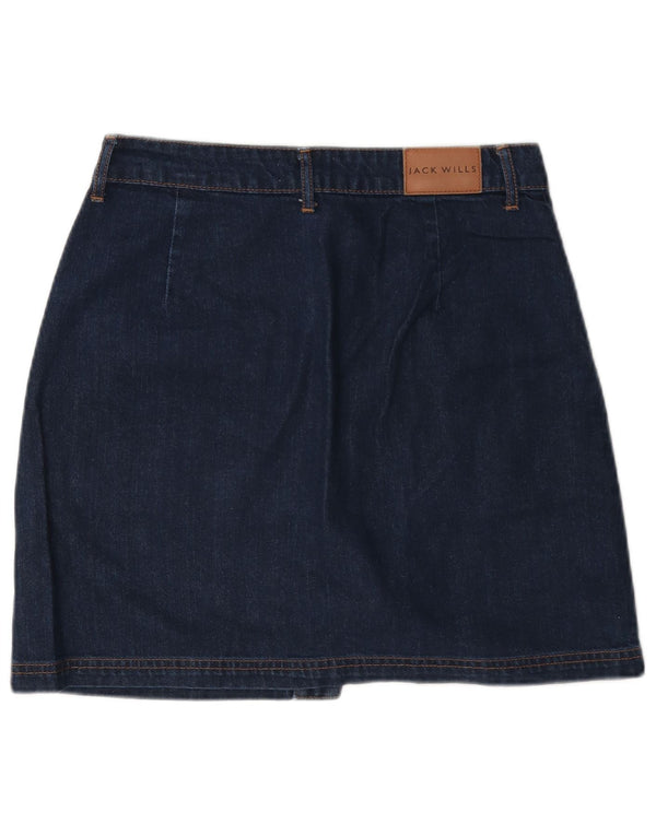 Jack Wills Womens Mini Denim Skirt UK 10 Small W27 Blue Cotton