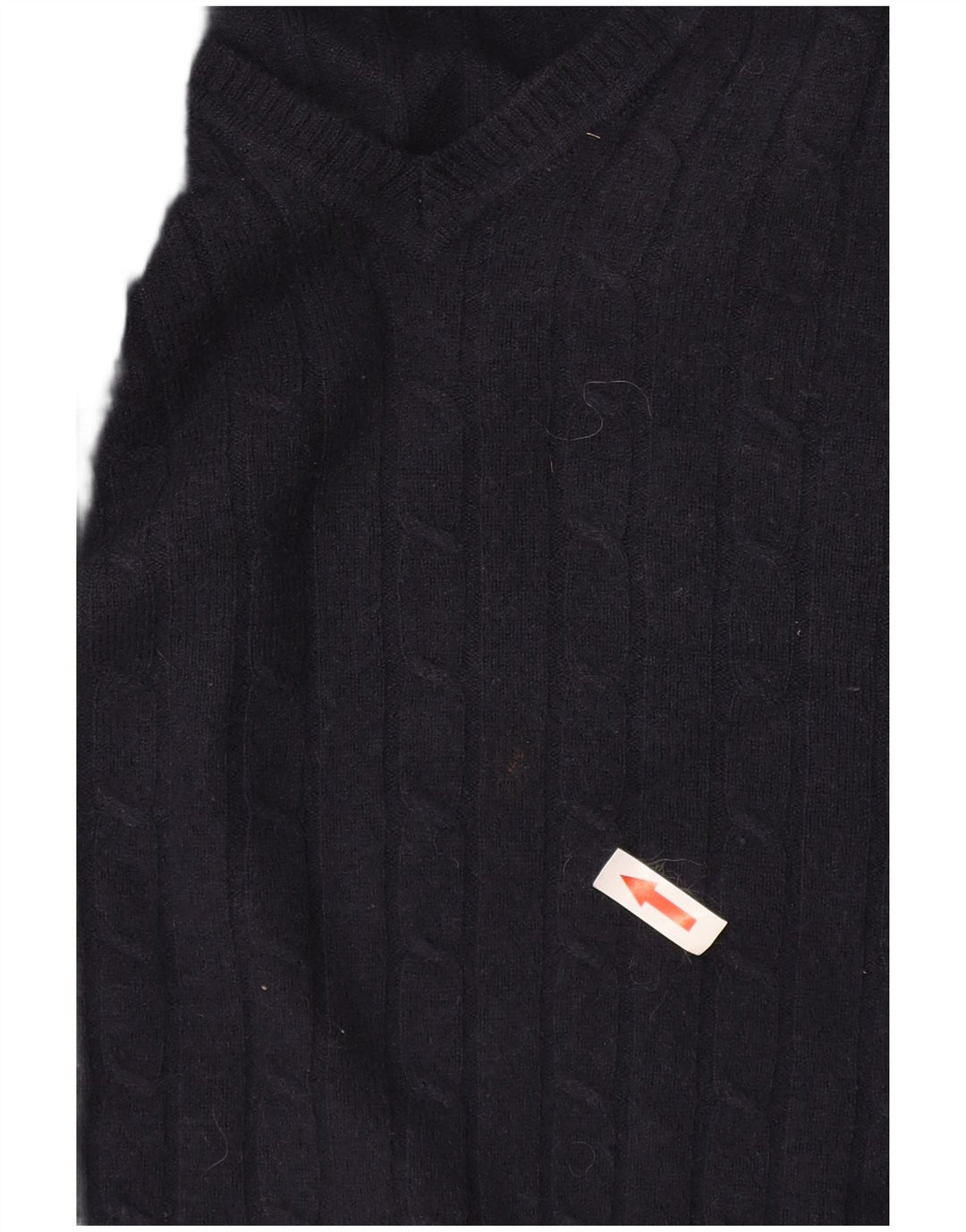 Gant Womens V-Neck Jumper Sweater UK 14 Large Navy Blue Wool