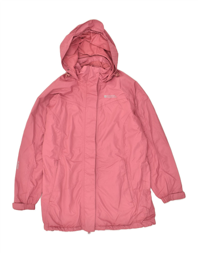 MOUNTAIN WAREHOUSE Womens Hooded Raincoat UK 14 Large  Pink Polyester | Vintage Mountain Warehouse | Thrift | Second-Hand Mountain Warehouse | Used Clothing | Messina Hembry 