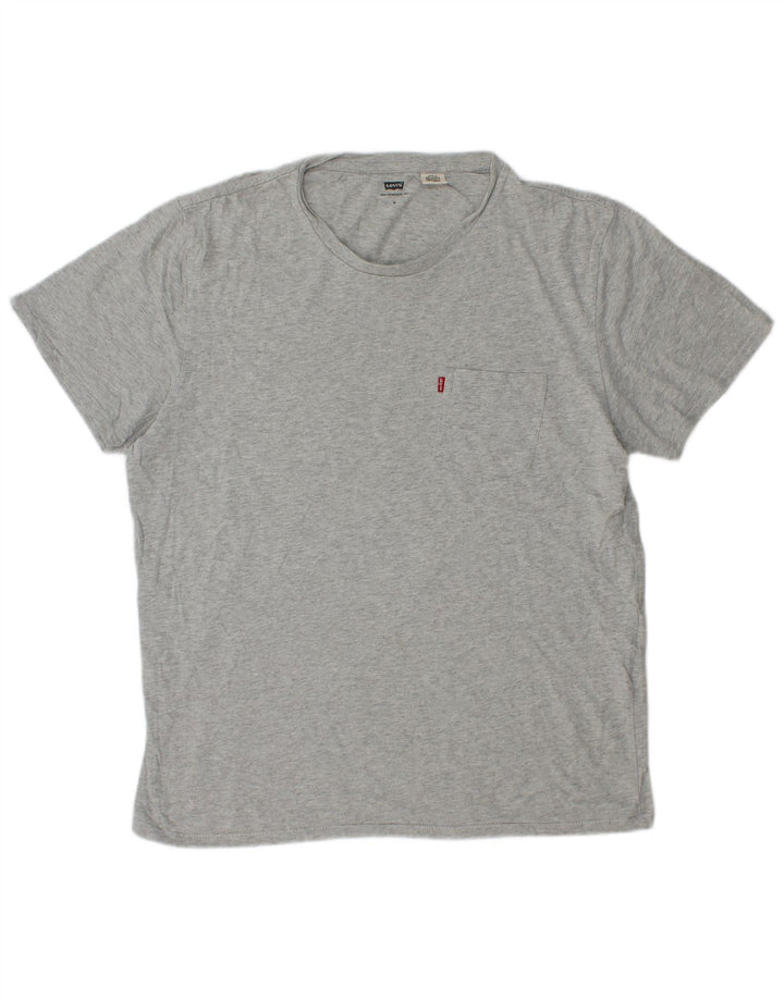 Levi's Mens T-Shirt Top Medium Grey Flecked Cotton