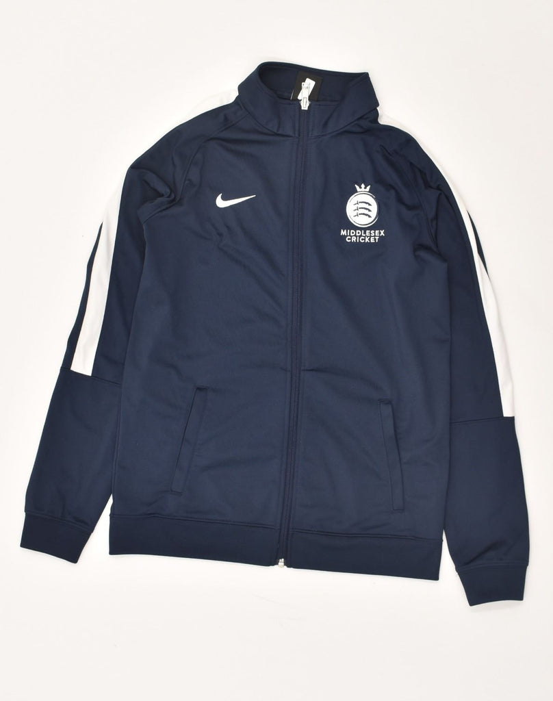 NIKE Boys Tracksuit Top Jacket 13-14 Years XL Navy Blue Polyester | Vintage Nike | Thrift | Second-Hand Nike | Used Clothing | Messina Hembry 