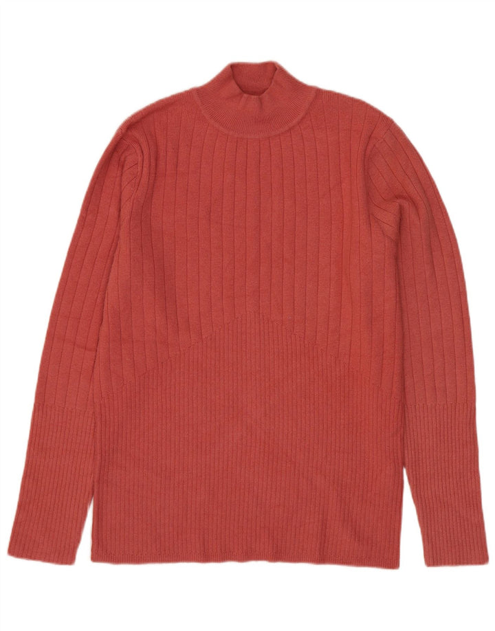 Marks & Spencer Womens Turtle Neck Jumper Sweater UK 12 Medium  Red Viscose