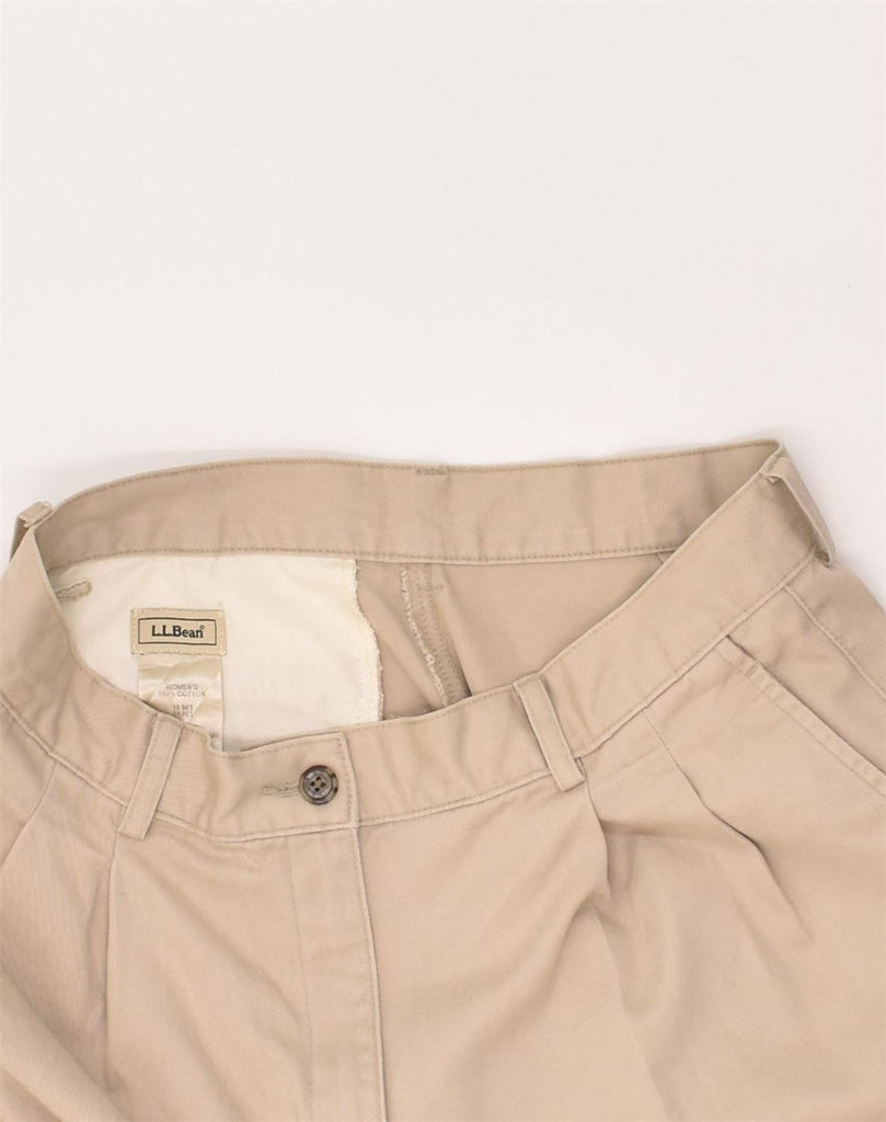 L.L.BEAN Womens Pegged Casual Trousers UK 10 Small W27 L31  Beige Cotton | Vintage L.L.Bean | Thrift | Second-Hand L.L.Bean | Used Clothing | Messina Hembry 