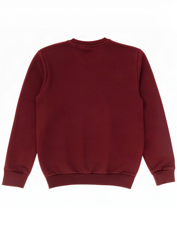 New Era Mens Graphic Sweatshirt Jumper Small Burgundy Cotton
