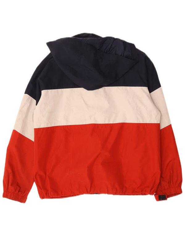 Zara Boys Hooded Bomber Jacket 13-14 Years Multicoloured Colourblock