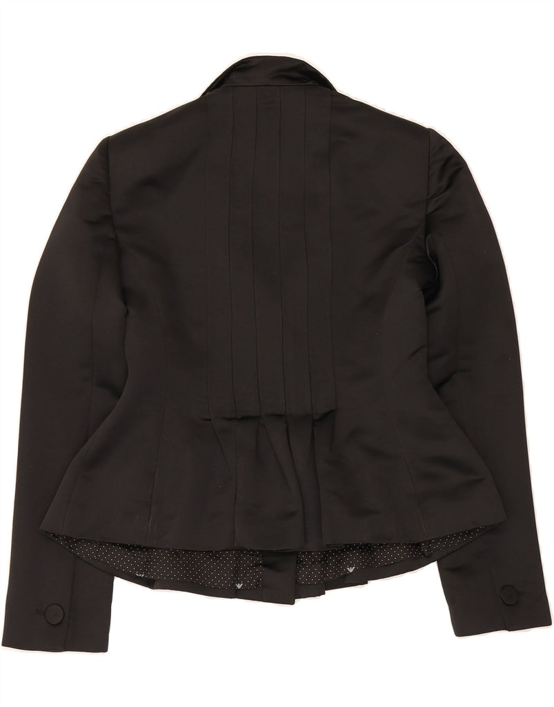 EMPORIO ARMANI Womens 3 Button Blazer Jacket IT 42 Medium Black Polyester Vintage Emporio Armani and Second-Hand Emporio Armani from Messina Hembry 