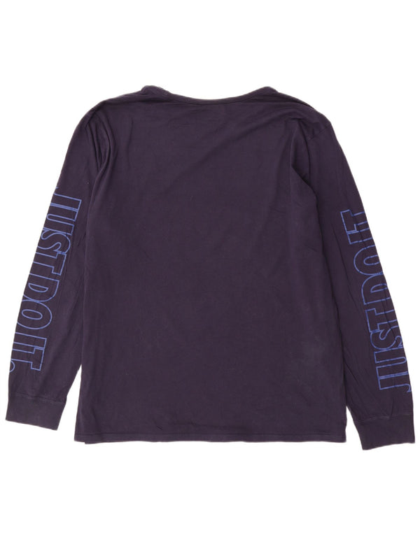 Nike Mens Graphic T-Shirt Long Sleeve 2XL Navy Blue