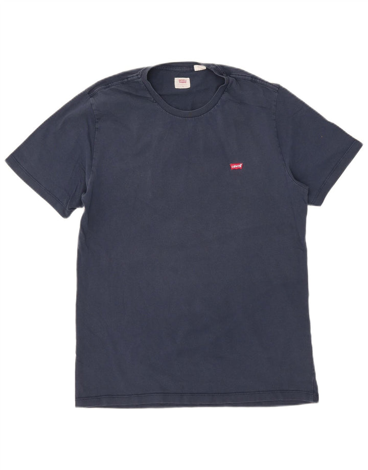 Levi's Mens T-Shirt Top Medium Navy Blue Cotton