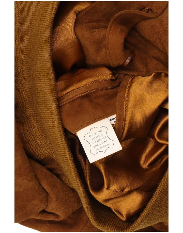 Vintage Mens Suede Jacket UK 40 Large Brown Leather