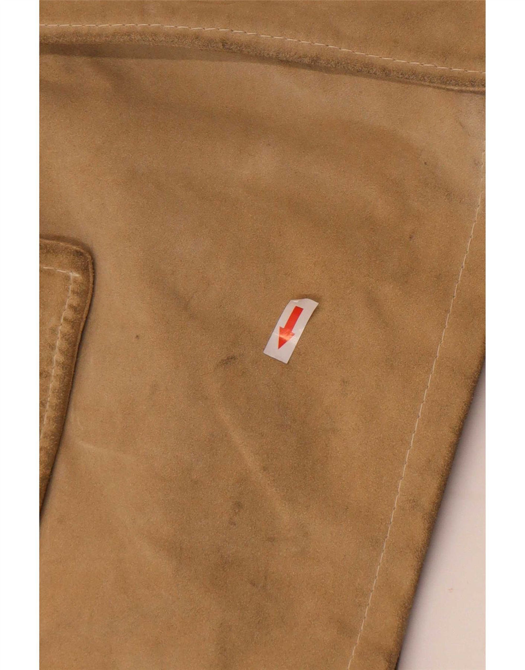 Vintage Mens Suede Jacket UK 38 Medium Beige Leather