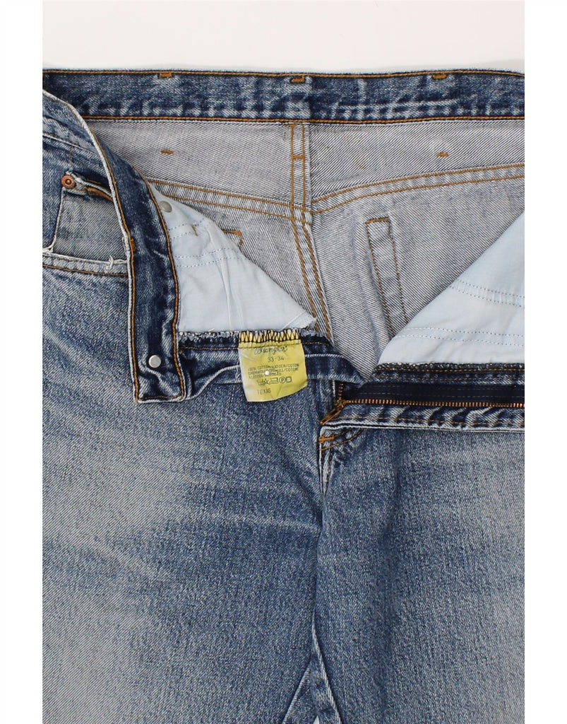 WRANGLER Mens Texas Straight Jeans W33 L34  Blue Cotton | Vintage Wrangler | Thrift | Second-Hand Wrangler | Used Clothing | Messina Hembry 