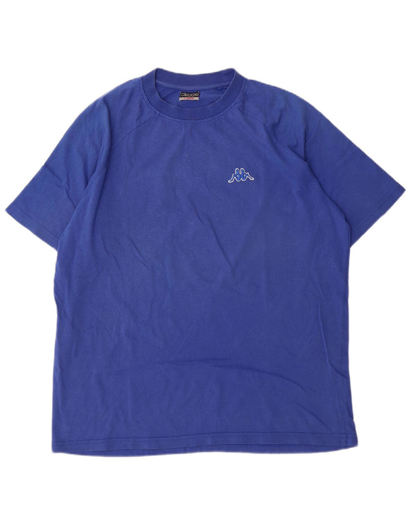 Kappa Mens T-Shirt Top Large Blue Cotton